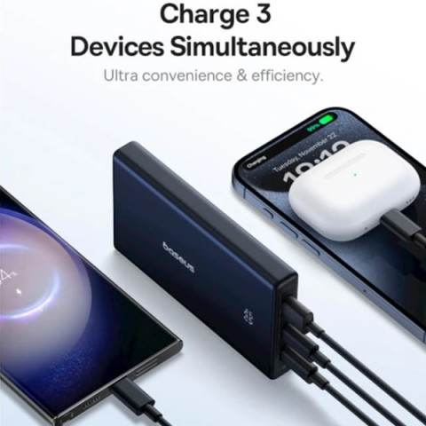 УМБ Baseus 10000mAh PicoGo 20W PD,QC,USB-A, 2xUSB-C Black