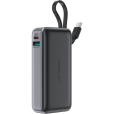 УМБ Acefast 10000mAh 30W PD USB-A,USB-C In/Out, with built-in USB-C cable M7 Black