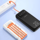 УМБ Dudao 20000mAh K6Pro+ 10W USB-A,USB-C In/Out,with USB-C/Lightning/MicroUSB/USB-A cables Black