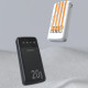 УМБ Dudao 20000mAh K6Pro+ 10W USB-A,USB-C In/Out,with USB-C/Lightning/MicroUSB/USB-A cables Black