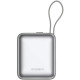 УМБ Choetech 10000mAh 35W PD3.0 USB-C In/Out, LED Display, with buid-in type-C cabel сіра