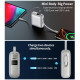 УМБ Choetech 10000mAh 35W PD3.0 USB-C In/Out, LED Display, with buid-in type-C cabel сіра