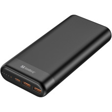 УМБ Sandberg 20000mAh 65W PD,QC3.0, Always-ON-Mode, 2xUSB-A, USB-C In/Out , кабель 100W 0.5m