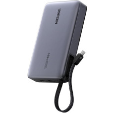 УМБ Ugreen 20000mAh 145W PD3.1.QC, USB-A,USB-С IN/OUT, with built in USB-C cable (PB551) Gray