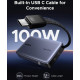 УМБ Ugreen 20000mAh 145W PD3.1.QC, USB-A,USB-С IN/OUT, with built in USB-C cable (PB551) Gray