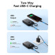 УМБ Joyroom 10000mAh 22,5W PD,QC, USB-A, USB-C In/Out with built-in USB-C cable Black