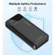 УМБ Choetech 20000mAh 22.5W PD,QC3.0 2USB-A+USB-C In/Out Black