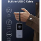 УМБ Ugreen 20000mAh 130W PD/QC, USB-A, USB-С In/Out with built-in USB-C cable (PB723) Gray
