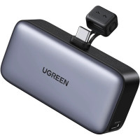 УМБ Ugreen 5000mAh 22,5W USB-C In/Out, with build-in Type-C connector (PB503) сірий