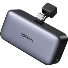 УМБ Ugreen 5000mAh 22,5W USB-C In/Out, with build-in Type-C connector (PB503) сірий