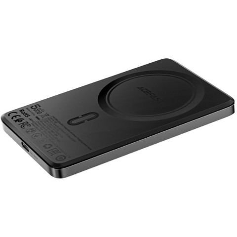 УМБ Acefast Magnetic Wireless 5000mAh 18W PD,QC 3.0, QI 7.5 Вт, ультра тонкий, M8 Black