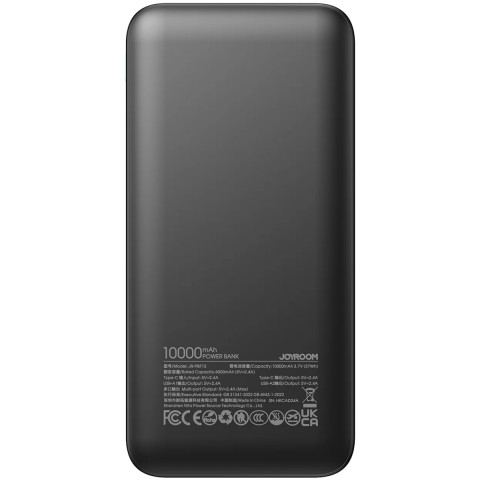 УМБ Joyroom 10000mAh 12W 2xUSB-A, USB-C In/Out, Black (JR-PBF12)
