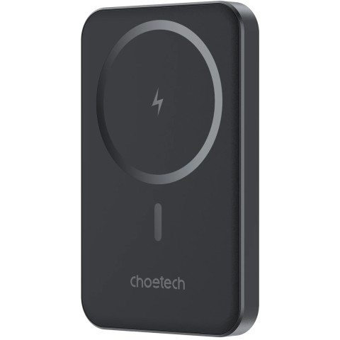 УМБ Choetech Magnetic Wireless 5000mAh 20W PD Qi-15W USB-C In/Out, тонкий, Black