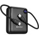 УМБ Sandberg 10000mAh 20W PD,QC3.0, USB-C In/Out, PowerThru, with built-in 2xUSB-C cables