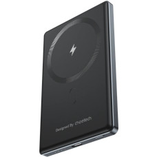УМБ Choetech Magnetic Wireless 5000mAh 20W PD Qi-15W USB-C In/Out, тонкий, чорний