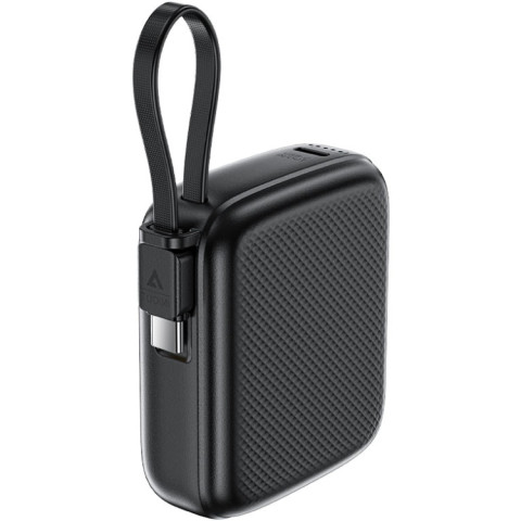 УМБ Acefast 10000mAh 20W PD,QC3.0 USB-C In/Out with build Type-C cable, M15 Black