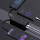 УМБ Dudao 20000mAh K15 Pro 22,5W PD USB-A,USB-C In/Out,with built-in USB-C/Lightning cables Black