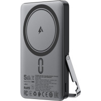 УМБ Acefast Magnetic Wireless 5000mAh 18W PD,QC3.0 USB-C In/Out,with holder, ультра тонкий M16 Black
