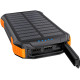 УМБ Choetech 10000mAh 2xUSB-A,1xUSB-C,solar panel, Qi-5W Black-Orange
