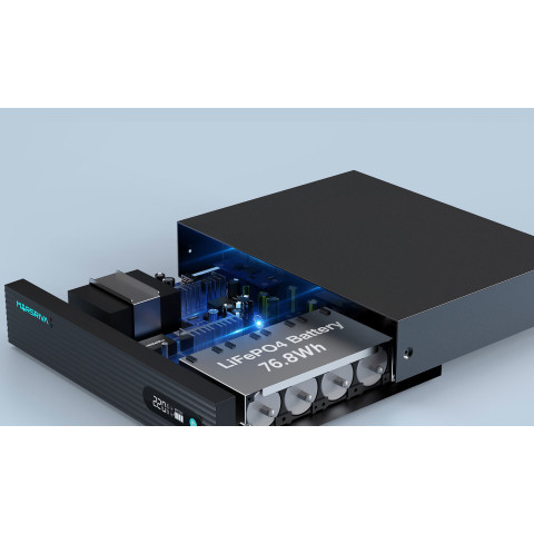 ДБЖ Marsriva DC UPS KP9 Pro 12xDC+PoE24VGigabit1A+USB, 14V/16V/19V/24V/48V/53V 240VAC 100W 24000mAh