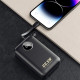 УМБ Dudao 20000mAh K14+ 22,5W PD,QC USB-A,USB-C In/Out,with built-in USB-C/Lightning cables Black