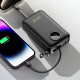 УМБ Dudao 20000mAh K14+ 22,5W PD,QC USB-A,USB-C In/Out,with built-in USB-C/Lightning cables Black