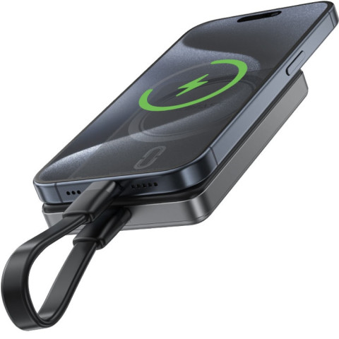 УМБ Acefast Magnetic Wireless 10000mAh 20W PD,QC 3.0, QI 15W M12 Black