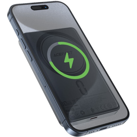 УМБ Acefast Magnetic Wireless 10000mAh 20W PD,QC 3.0, QI 15W M12 Black