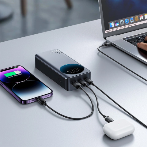 УМБ Joyroom 30000mAh 65W PD,QC3.0, USB-A, 2xUSB-C In/Out, Black