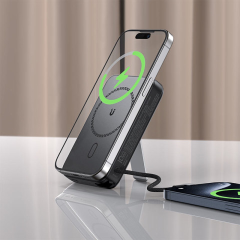 УМБ Acefast Magnetic Wireless 10000mAh 22.5W PD,QC 3.0 USB-C In/Out, QI 15W M24 Metal Gray