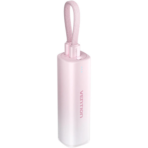 УМБ Vention 5000mAh 20W PD, USB-C In/Out, Lightning In/Out, with cable, Gradient Red