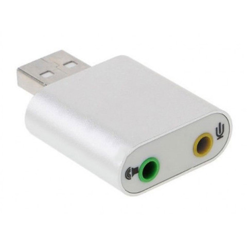 Звукова карта USB AUX jack, 2*TRS (Mic + Ear) Virtual 7.1 Channel, chip CZH-H077