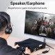 Звукова карта USB AUX jack, 3*TRS (Mic + Ear) 0.15m Volume Control чорна