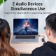 Звукова карта USB AUX jack, 3*TRS (Mic + Ear) 0.15m Volume Control чорна