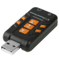 Звукова карта USB AUX jack, 2*TRS (Mic + Ear) Virtual 8.1 Channel чорний, RTL